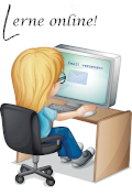 Mädchen lernt Email zu versenden